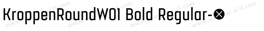 KroppenRoundW01 Bold Regular字体转换